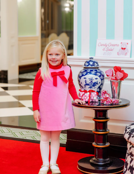 Jilly Jumper Velveteen | Hamptons Hot Pink w/Richmond Red