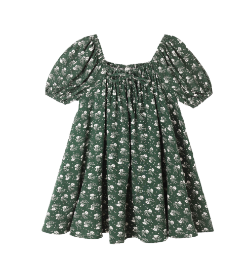 Sabrina Mini Dress | Green Ditsy