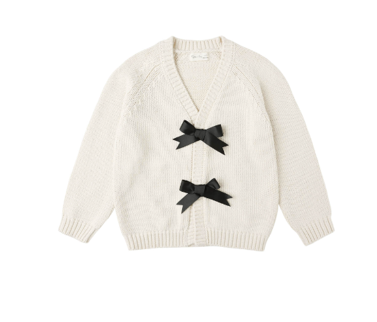 Bow Cardigan | Natural