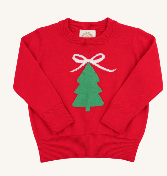 Isabelle's Intarsia Sweater | Richmond Red Christmas Tree