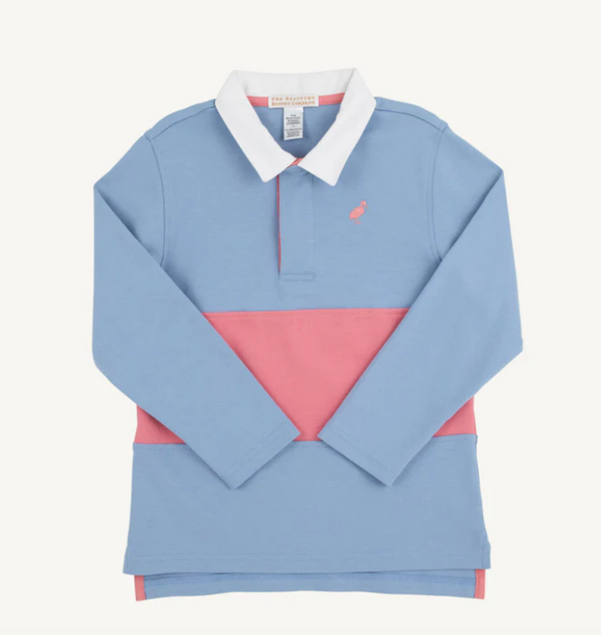 Rollins Rugby Shirt | Barrington Blue/Nantucket Red/Worth Ave White