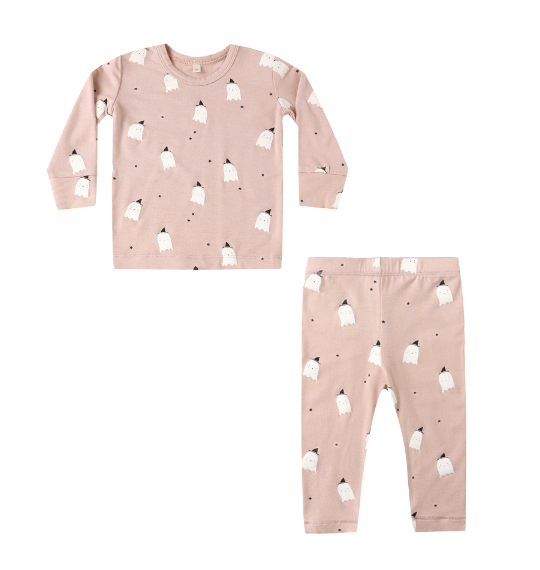 Bamboo Pajama Set | Pink Ghosts