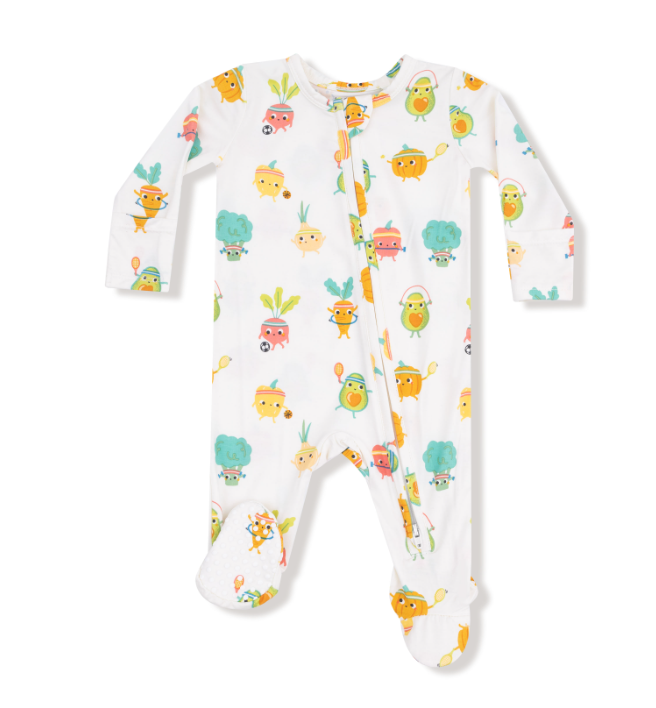 Two Way Zipper Footie | Crunch Munch Veggie Sports