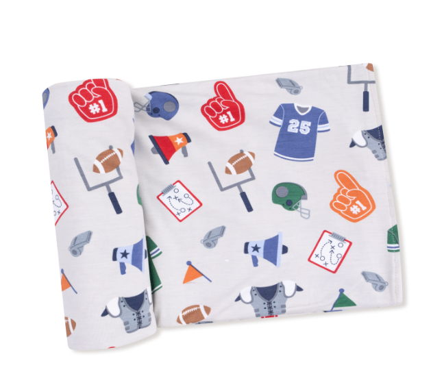 Swaddle Blanket | Grey Game Day