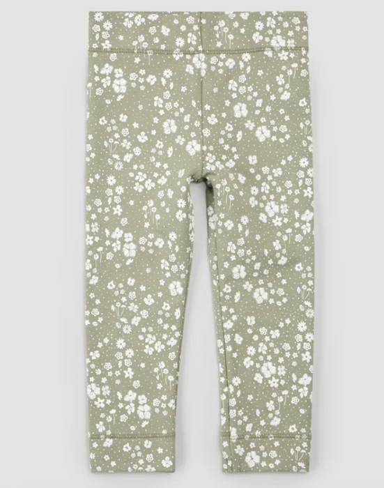 Floral Print on Sage Leggings