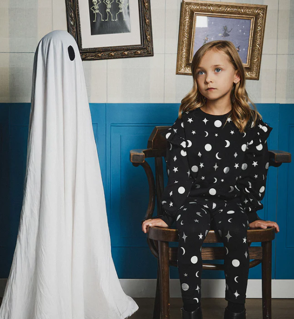 Glow-in-Dark Ruffle Celestial Sweatshirt