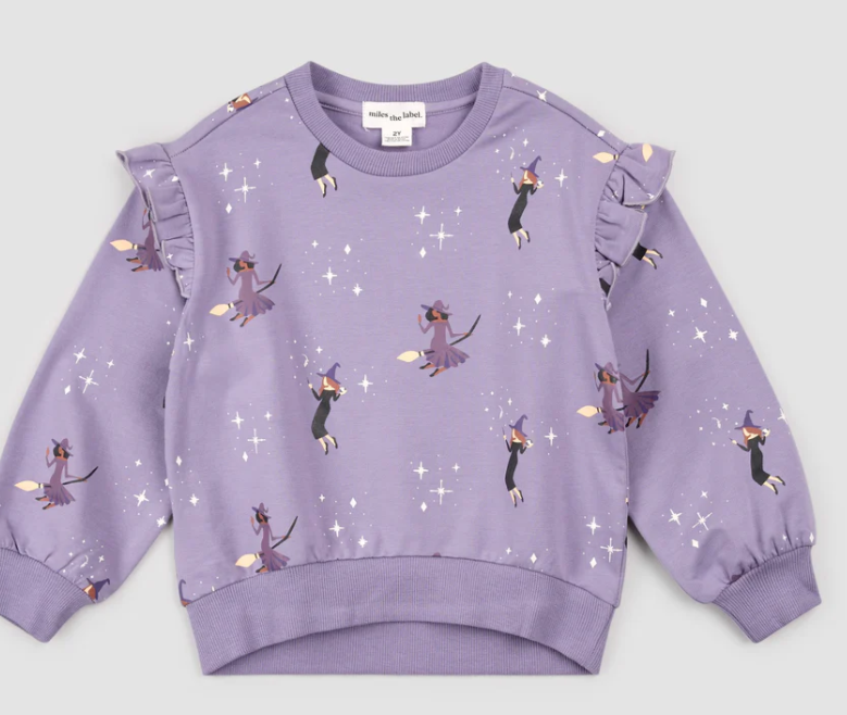 Glow-in-Dark Ruffle Witches Sweatshirt
