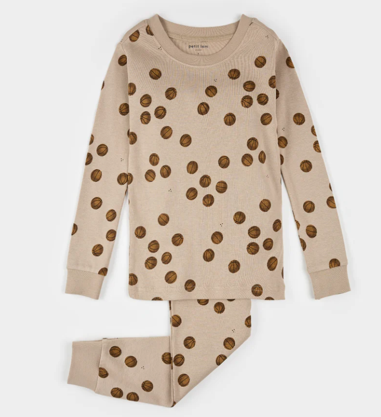 Oatmeal Basketball PJ Set