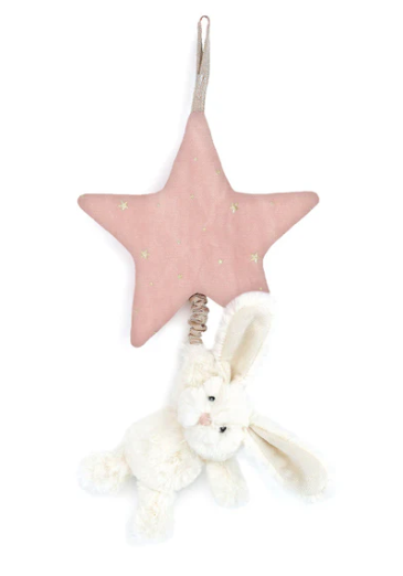 Pink Bunny Star Music Pull Toy