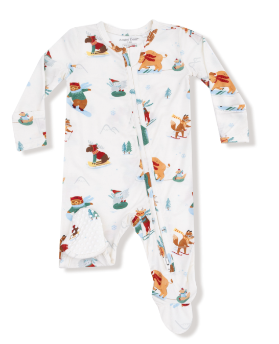 Two Way Zipper Footie | Winter Animal Sports