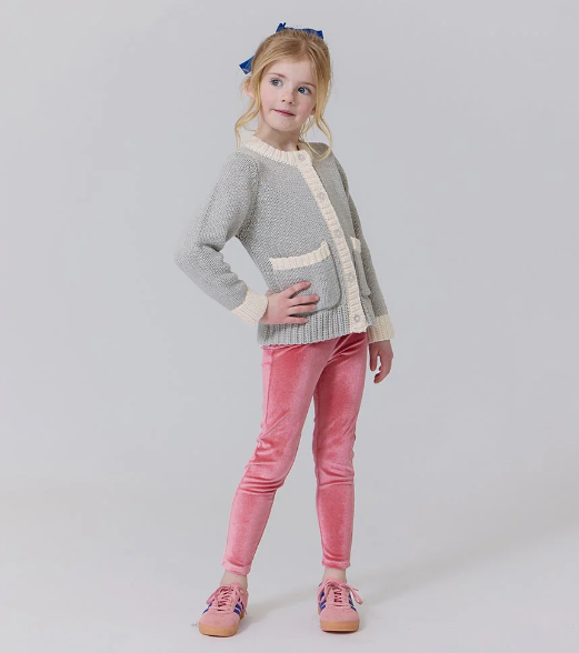 Girls Velour Legging | Desert Rose
