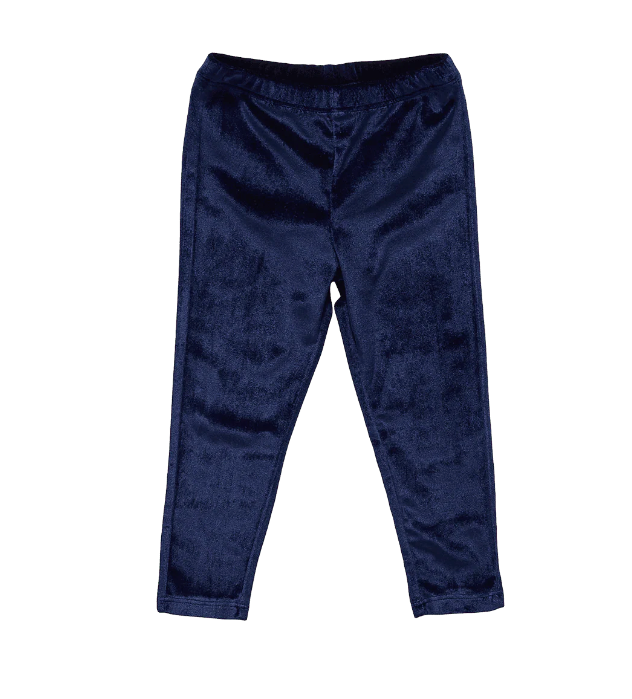 Girls Velour Legging | Navy