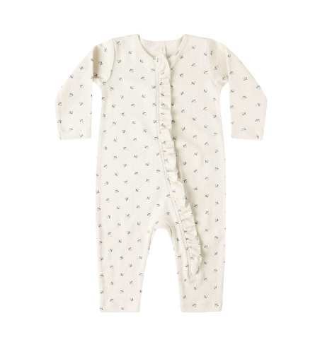 Ruffle Jumpsuit | Blue Ditsy