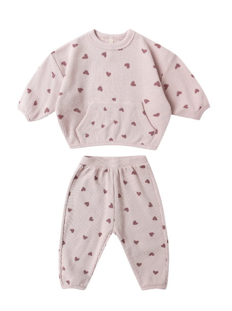 Waffle Slouch Set | Hearts