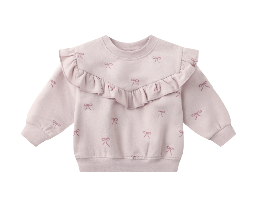 Ruffle Fleece Sweatshirt | Bows