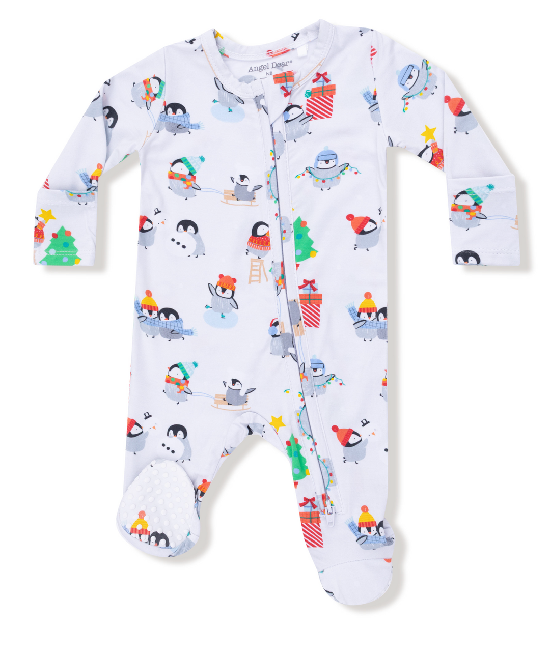 Two Way Zipper Footie | Holiday Penguins