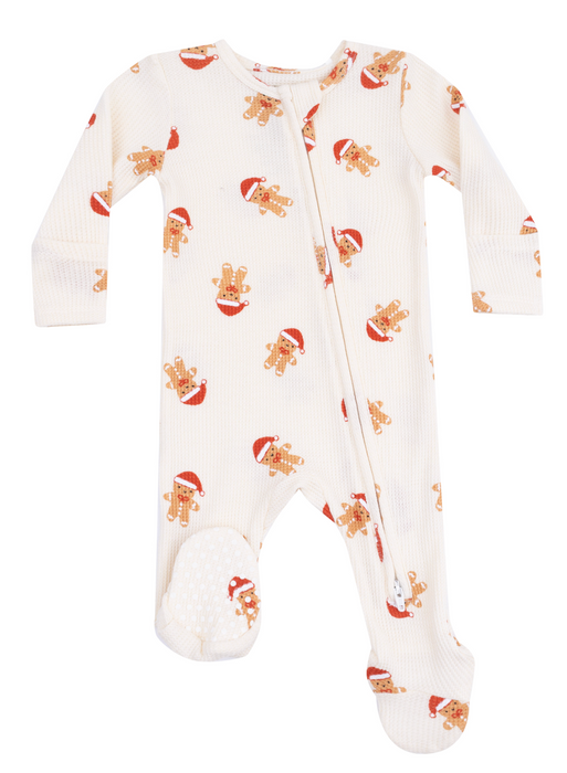 Two Way Zipper Footie | Gingerbread