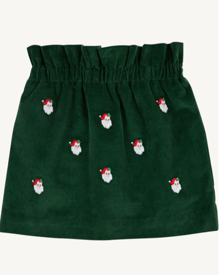 Critter Beasley Bag Skirt Corduroy | Grier Green w/Santa