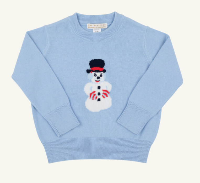 Isaac's Intarsia Sweater  | Beale Street Blue Snowman