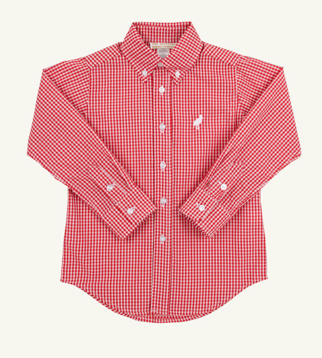 Dean's List Dress Shirt | Richmond Red Mini Gingham