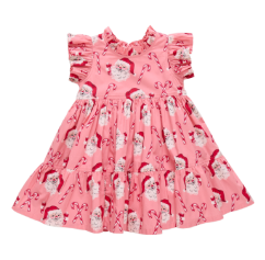 Jennifer Dress | Pink Candy Cane Santa