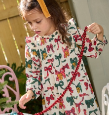 Jaipur Dress | Christmas Bows and Bells