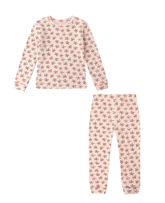 Organic Long Sleeve Pajama Set | Holly Berry