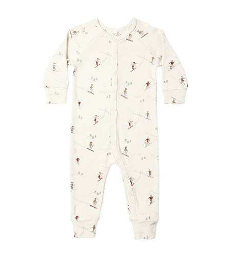 Organic Long John Pajamas | Skiers