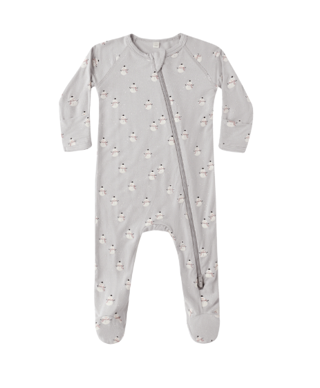 Bamboo Zip Footie | Snowmen