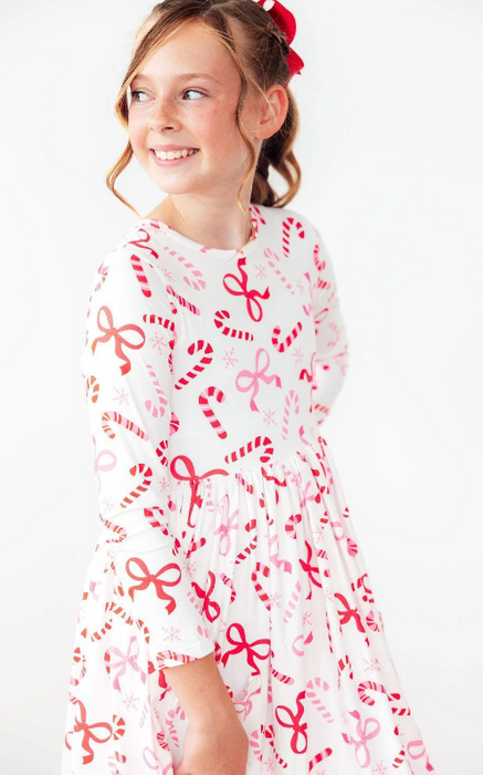 Candy Cane Lane L/S Pocket Twirl Dress