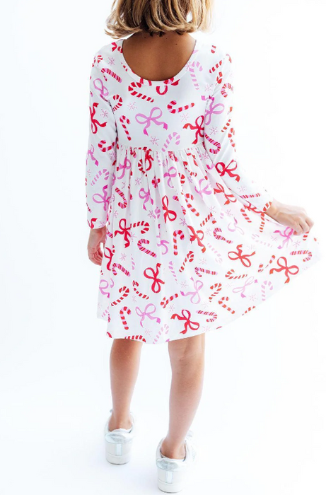 Candy Cane Lane L/S Pocket Twirl Dress