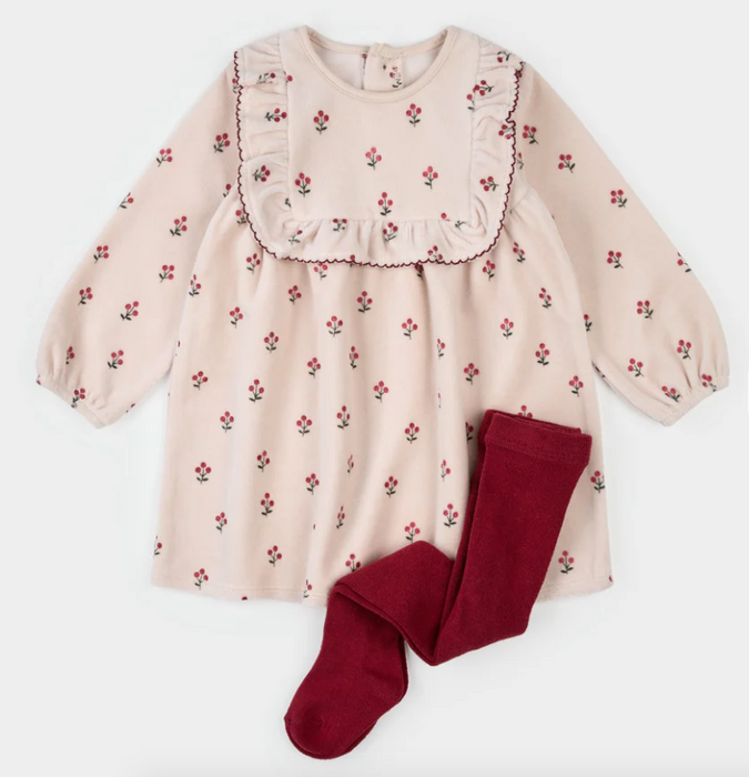 Winterberry Velour Dress Set