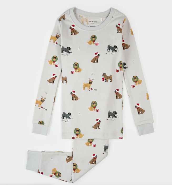 Holiday Pugs PJ Set