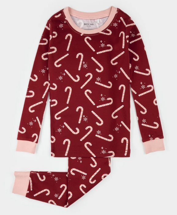 Red Candy Cane PJ Set