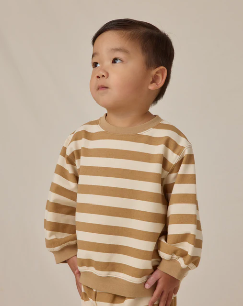 Oversized Crew Sweatshirt | Gold Stripe