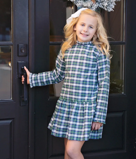 Penelope Dress | Kelly Green Plaid