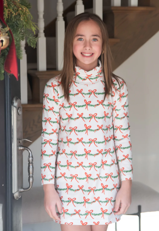 Teagan Turtleneck Dress | Christmas Garland