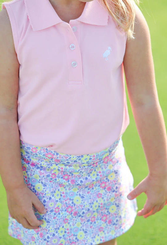 Anna Price Sleeveless Polo | Pier Party Pink