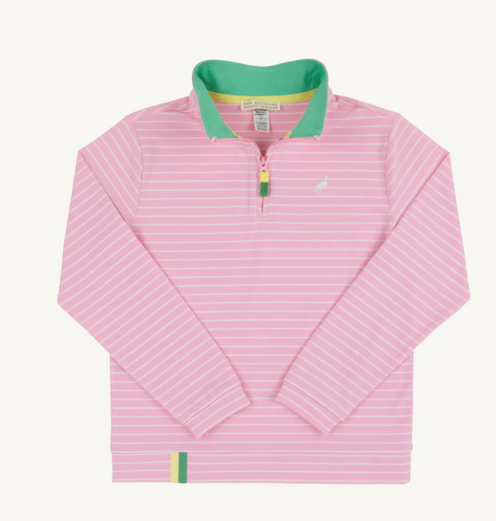 Prepletic Haywood Half-Zip Fleece | Pier Party Pink Stripe