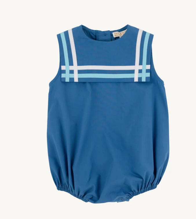 Townes Top Sail Bubble Broadcloth | Wood Boat Blue