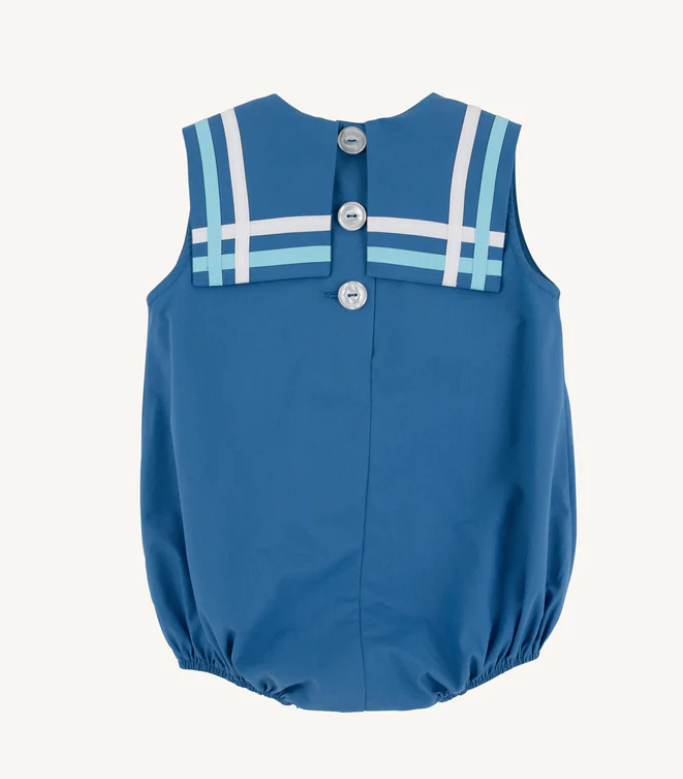 Townes Top Sail Bubble Broadcloth | Wood Boat Blue