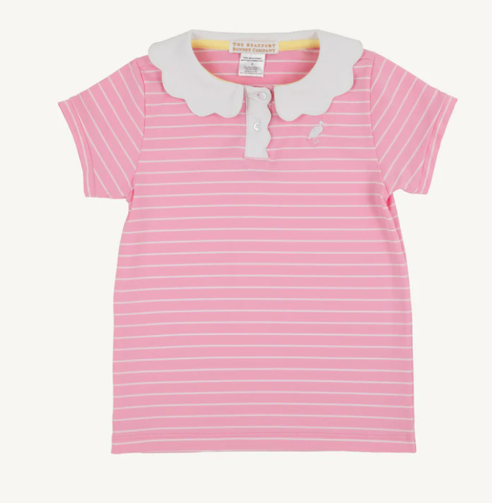 Prepletic Preppy Polo | Pier Party Pink Stripe