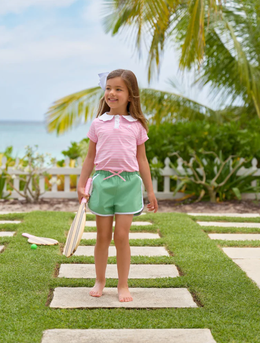 Prepletic Preppy Polo | Pier Party Pink Stripe