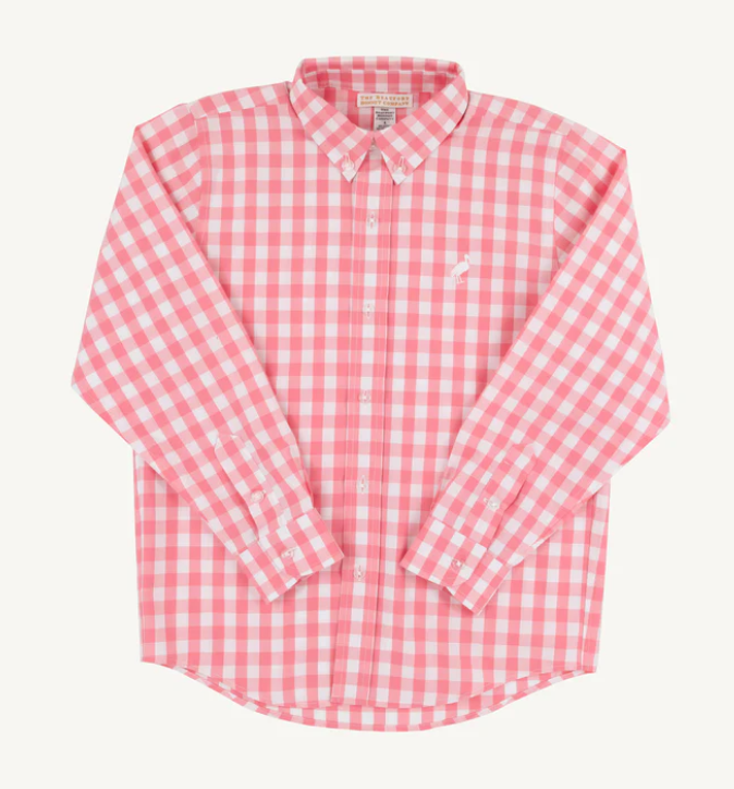 Dean's List Dress Shirt | Parrot Cay Coral Check