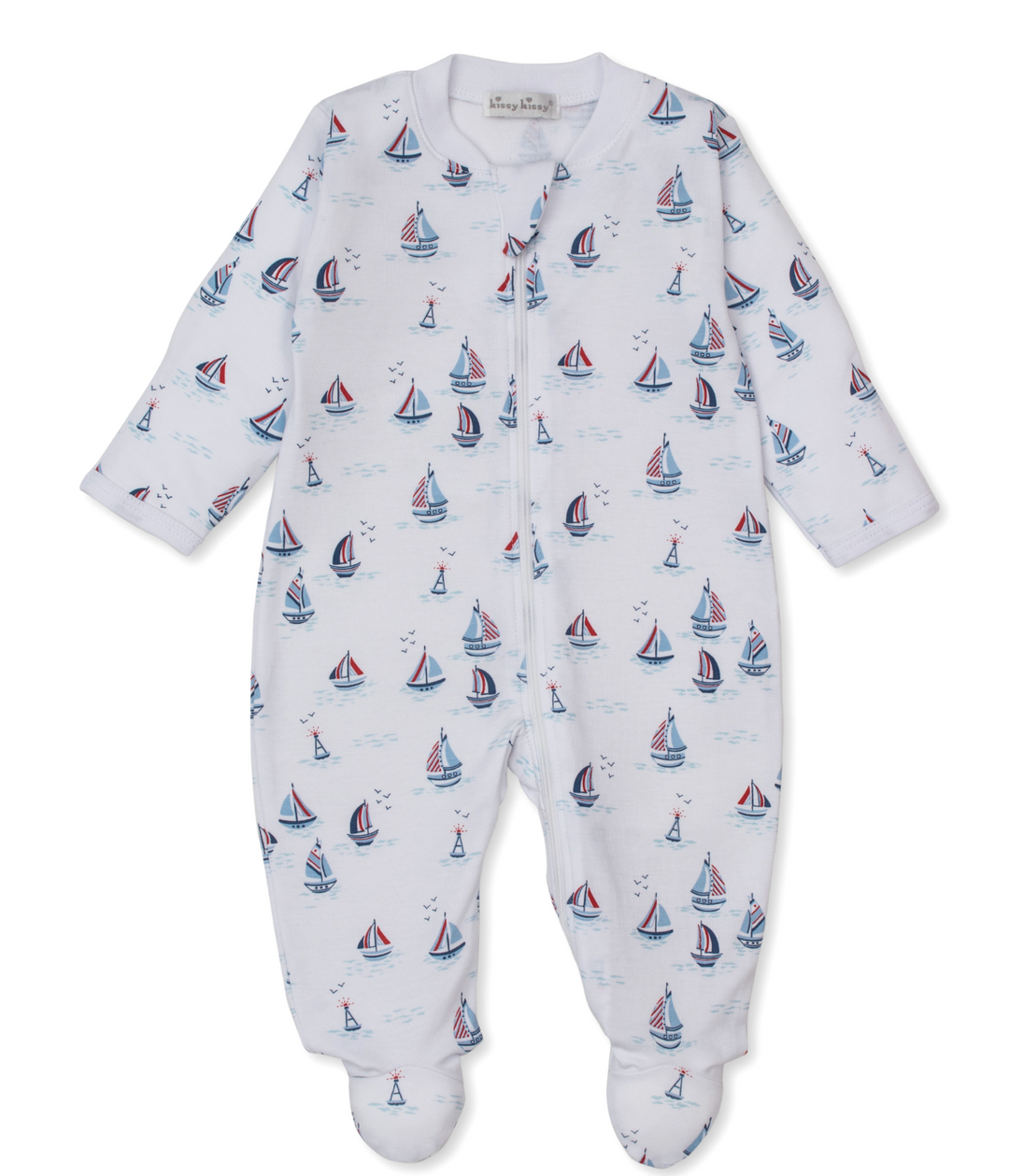 Red, White and Blue Regatta Footie w/ Zipper