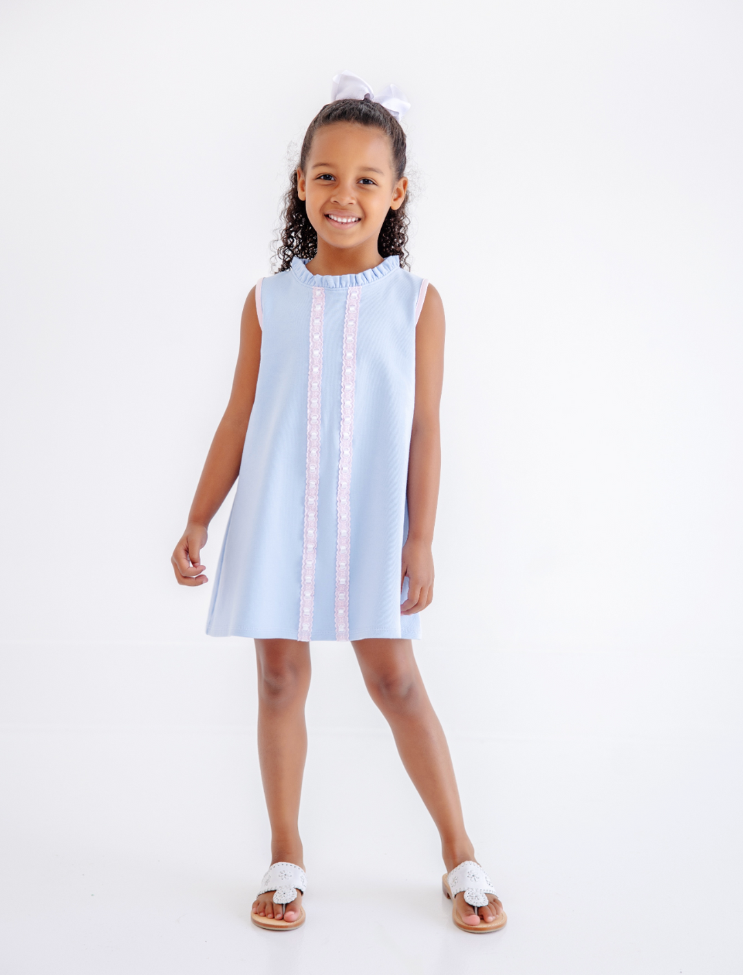 Lizzie's Luxe Leisure Dress | Beale Street Blue/Palm Beach Pink