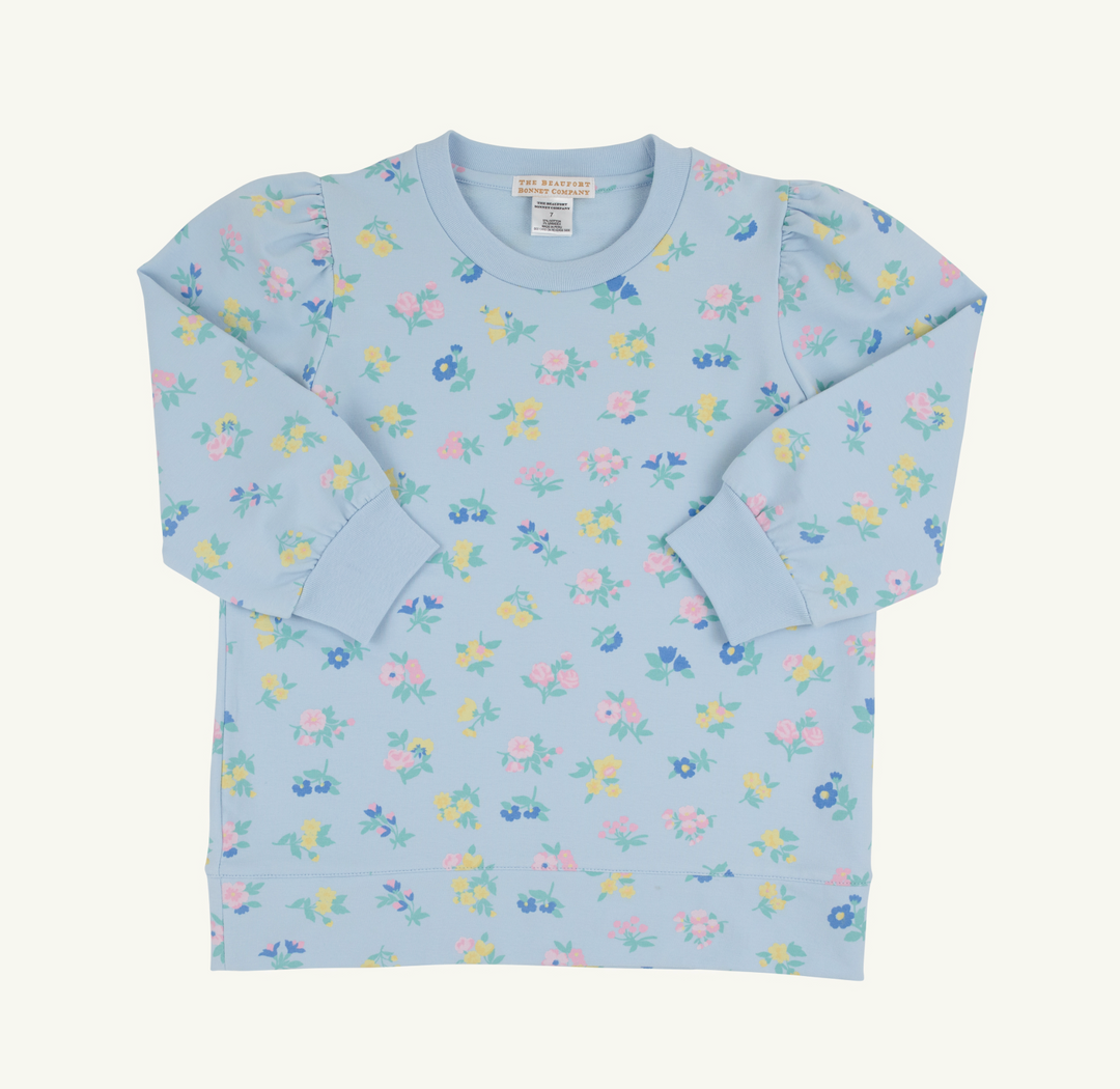 Is It Saturday Sweatshirt | Little London Flowers/Buckhead Blue