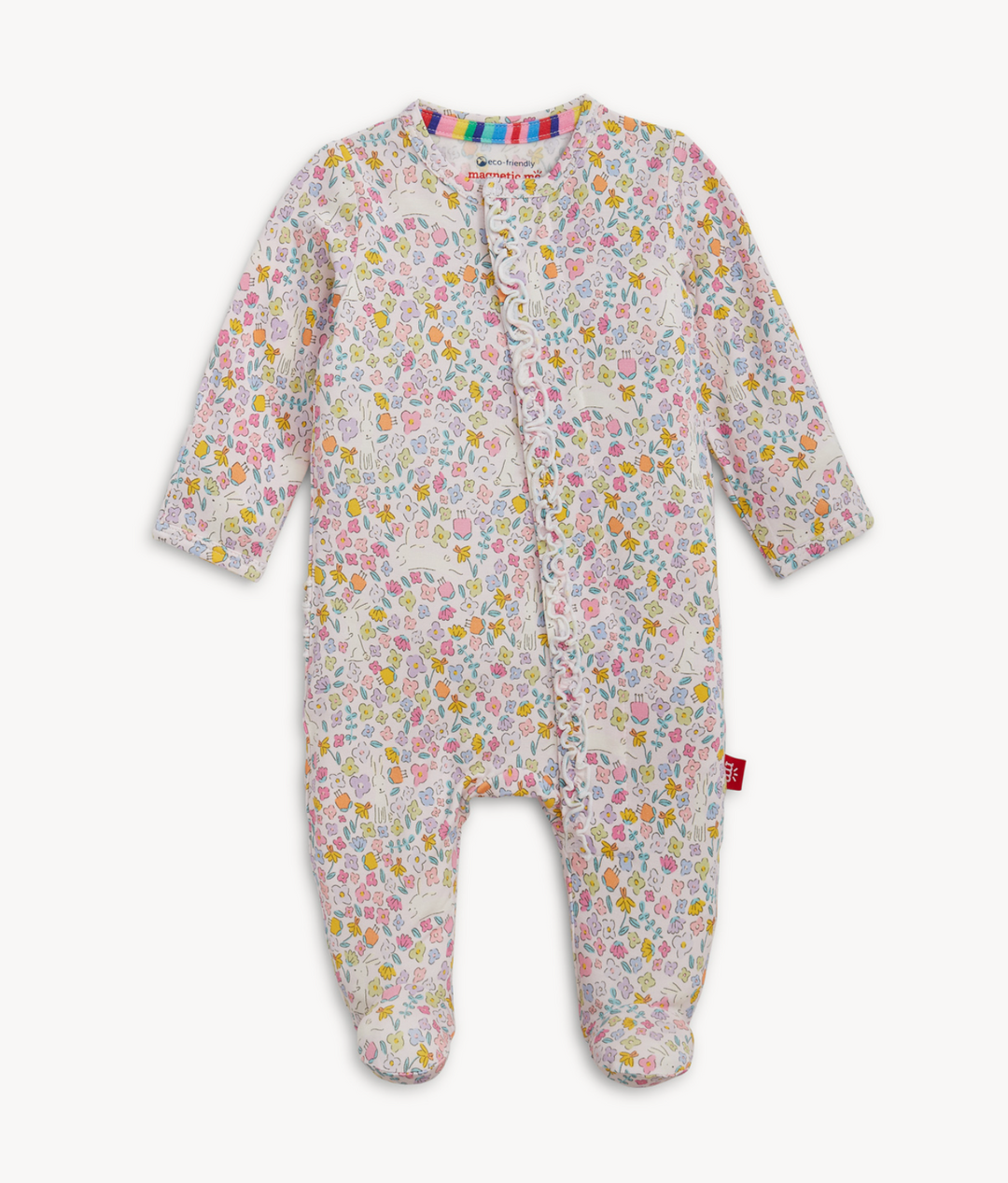Bunny Blossom Modal Magnetic Ruffle Footie