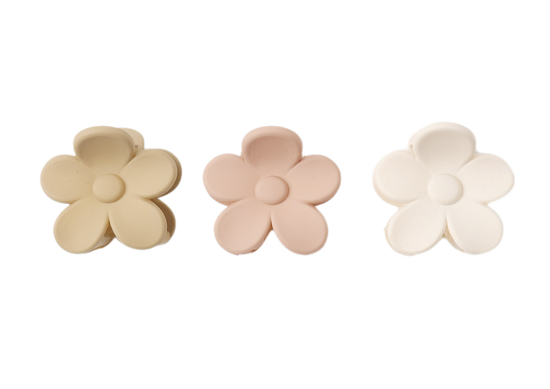 Flower Clip Set | Butterscotch, Ivory and Blush