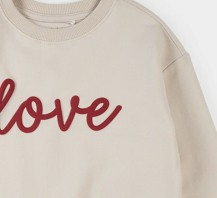 Beige Love Sweatshirt
